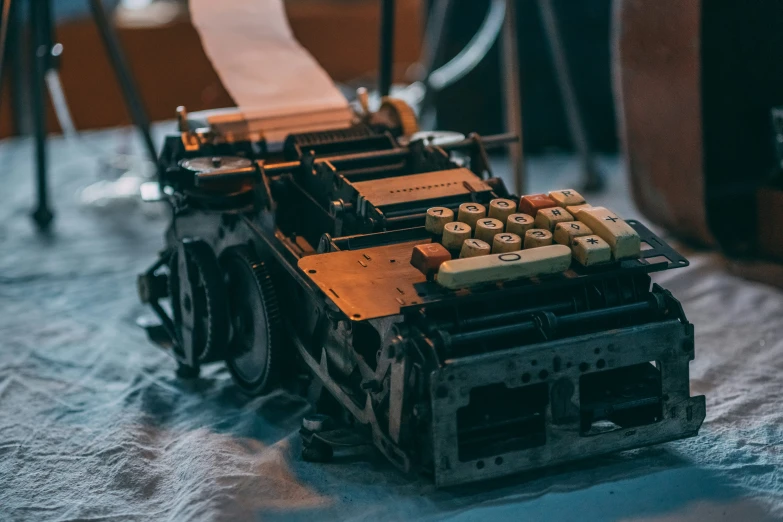 a typewriter made out of some sort of electronic device