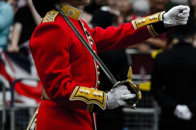 a close up of a person in uniform