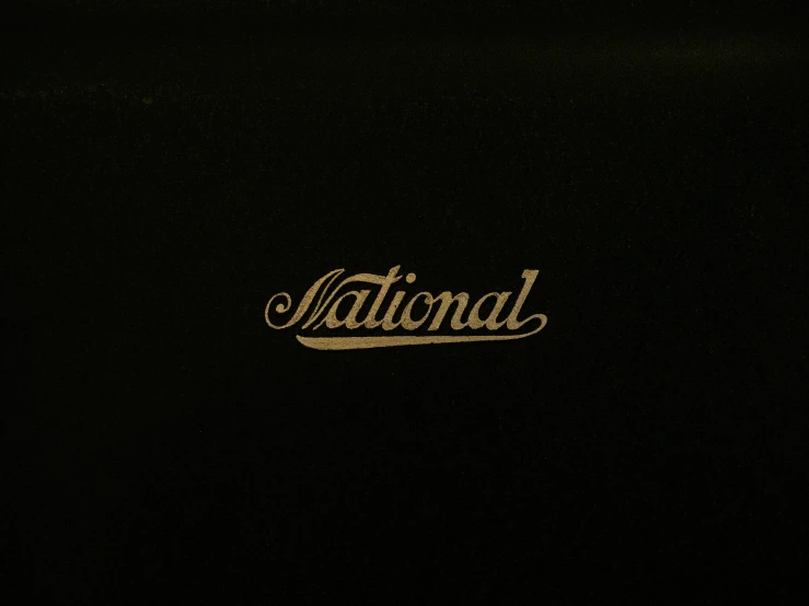 the national is a font consisting of black colors
