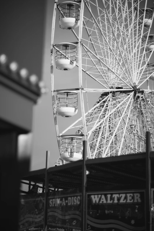 a large ferris wheel on display at the fair