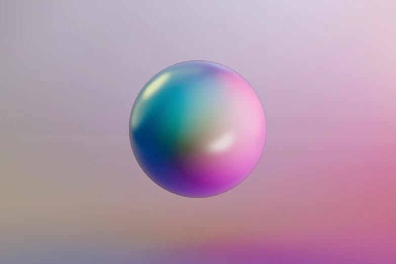 an abstract, round object in pastel rainbow colors