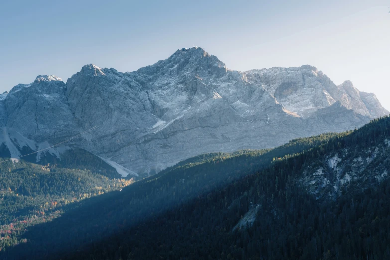 a view of a mountain range during a sunny day