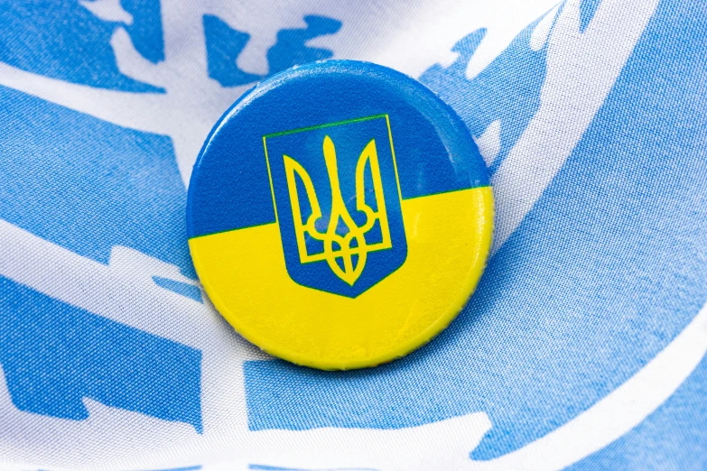 a on depicting the emblem of a state of ukraine