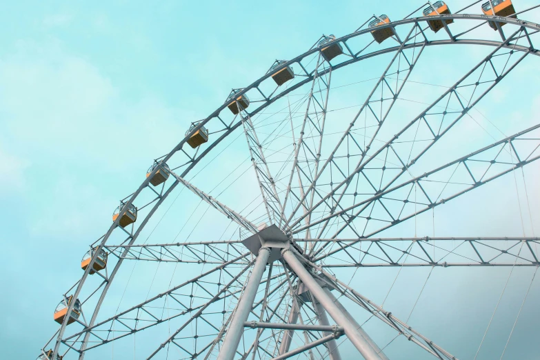 there is a ferris wheel with several lights on top of it