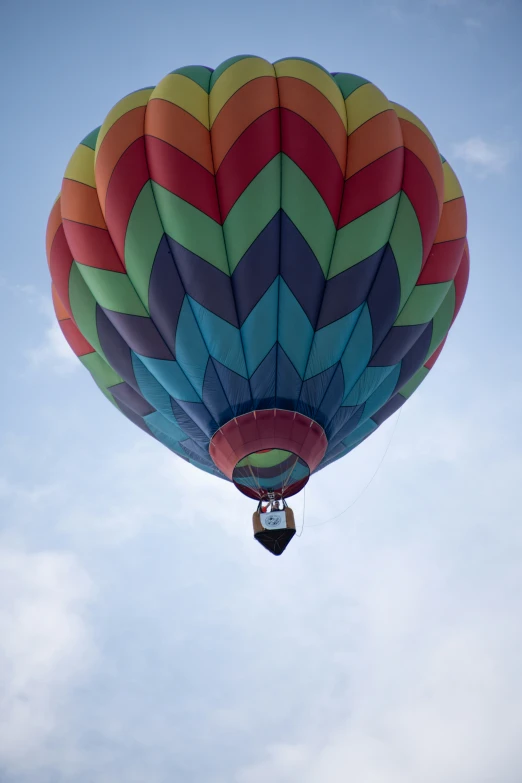 a  air balloon is in the sky