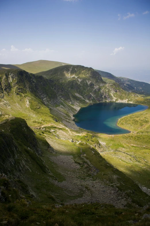 some very big beautiful mountains with water