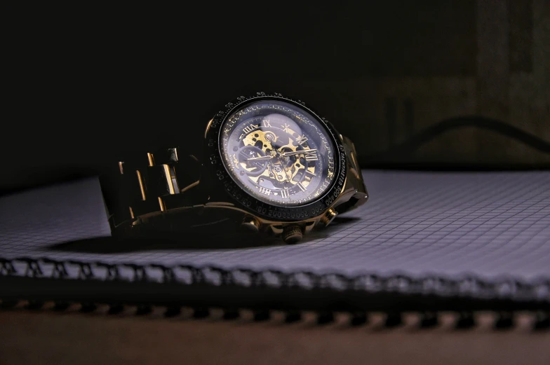 a watch is seen with its sun dial