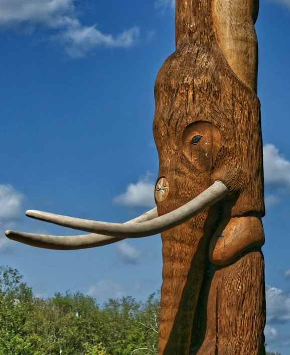 an elephant that is standing next to a tree