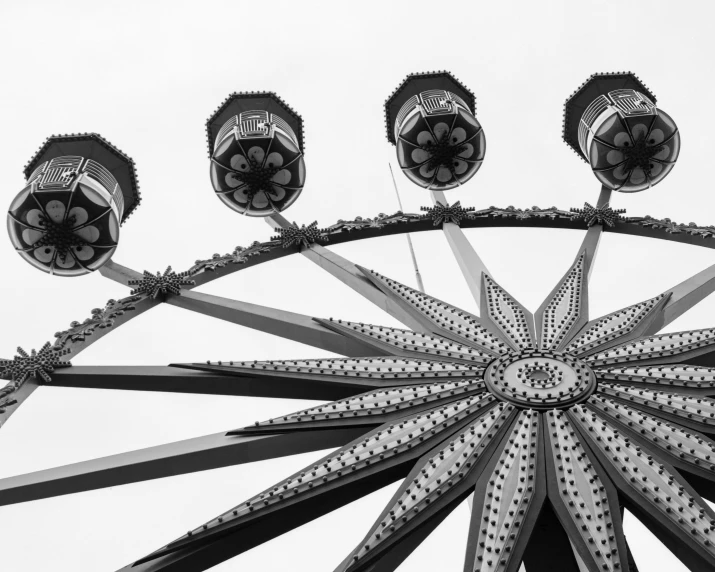 many different types of circular objects on a white sky background