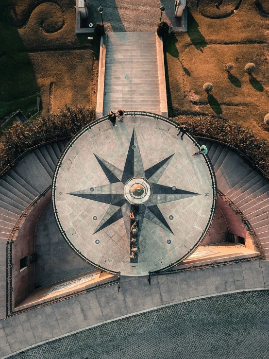 an aerial s of a large, open circular, outdoor building