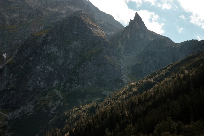 an area with mountains and a sky background