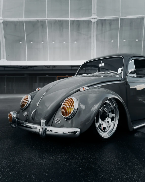 this old timey vw bug would look nice in black and white