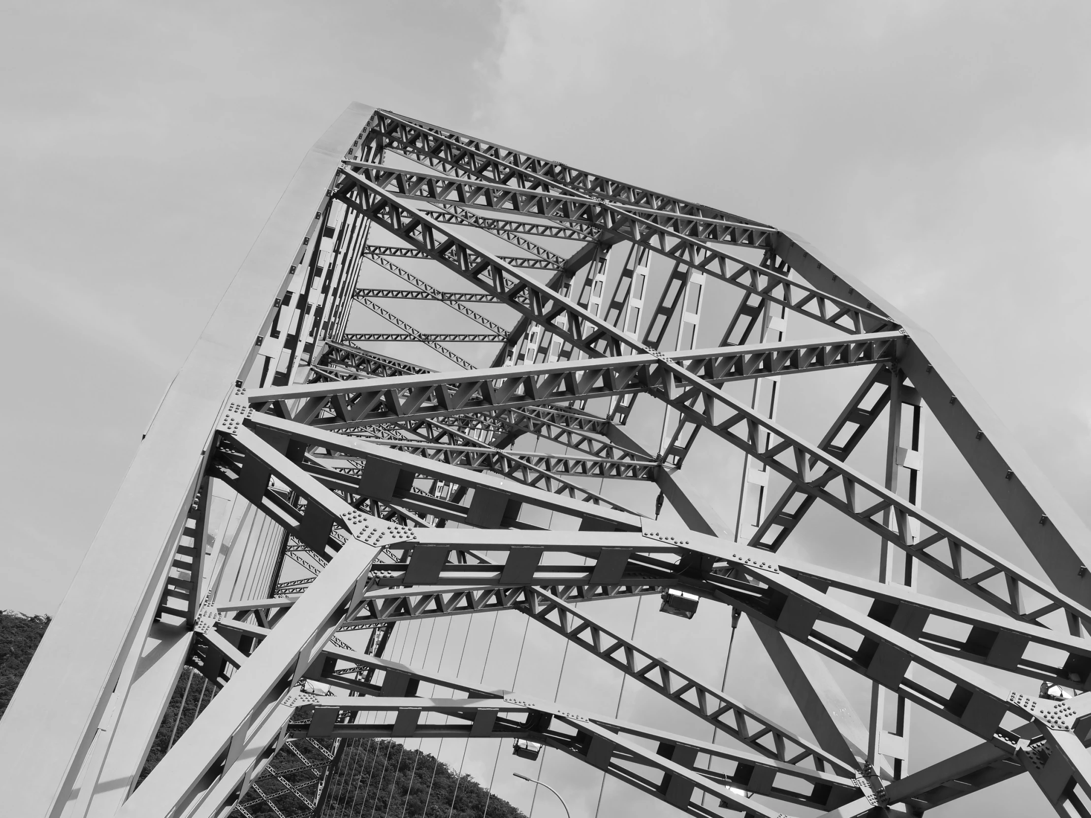 the steel bridge is almost finished and is still intact