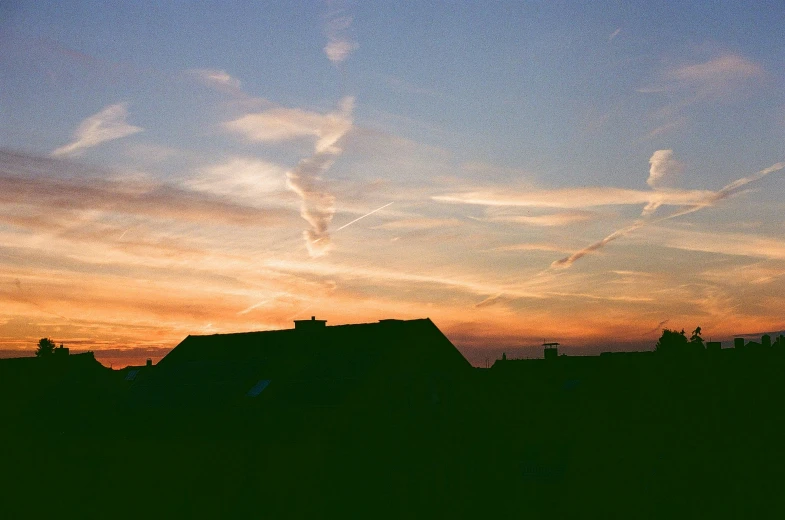 a view of a sky that is very colorful