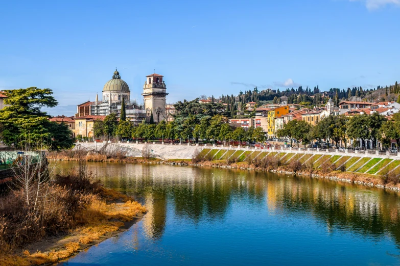 a city that has lots of trees and grass on it