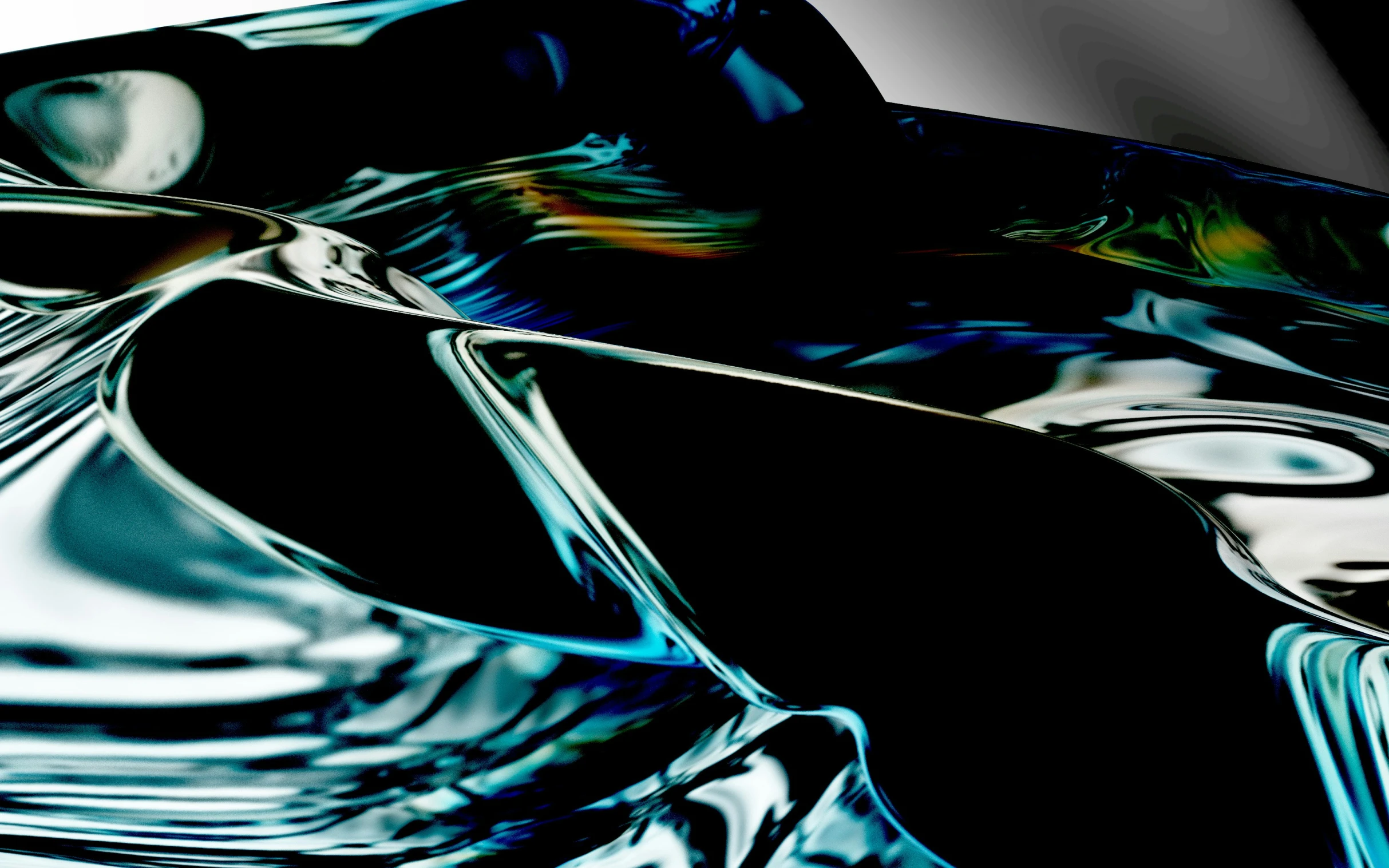water is swirling on the surface of a glass