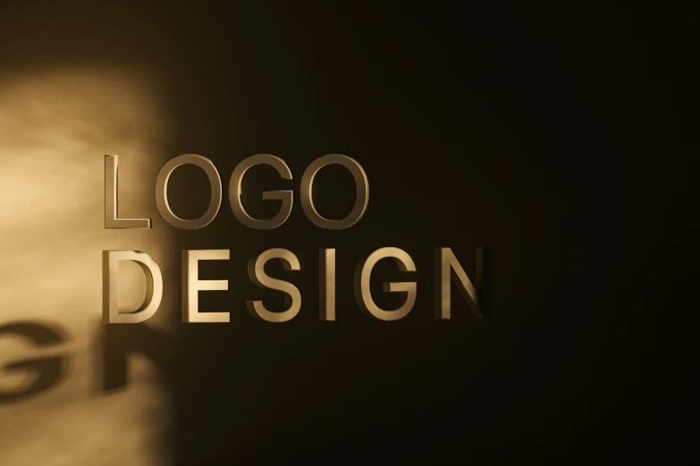 an image of logo design on a dark background