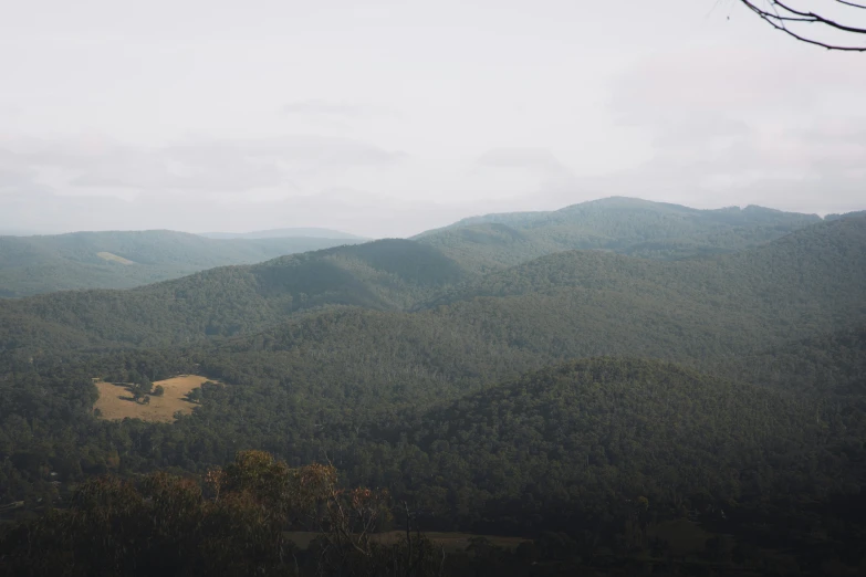 the view from the top of a hill