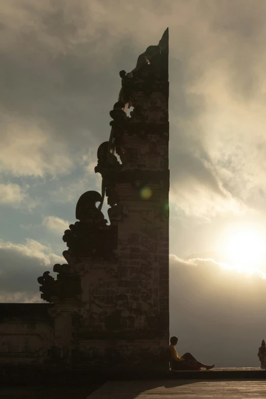 a tower sitting on top of a large building