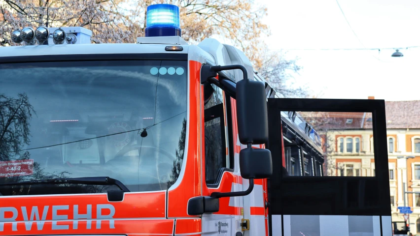 a close up of a bus on a street