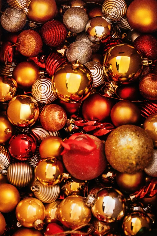 a pile of ornaments that have been stacked together