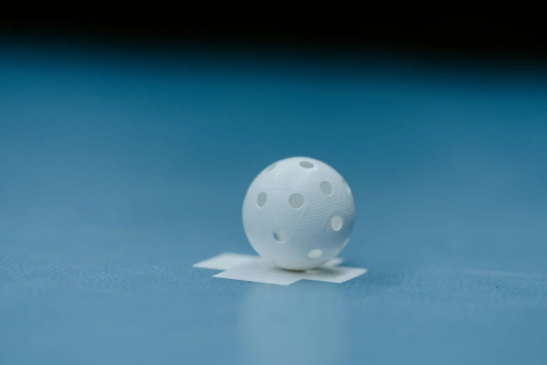 a close up view of a white object on the floor