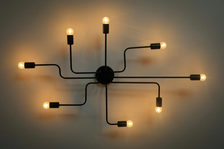 a light up wall mounted with small bulbs