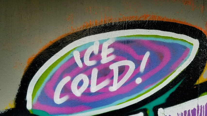 a drawing that says ice cold and there is no po
