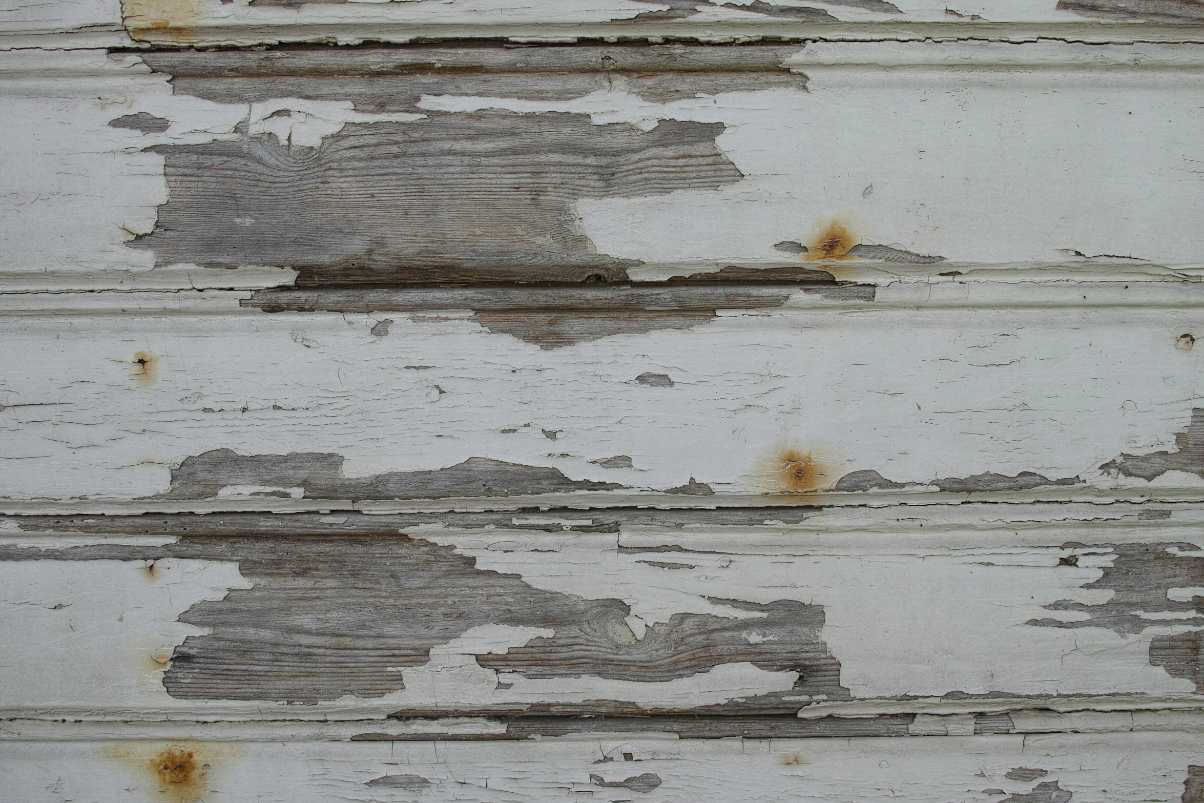 old worn white wood with rust