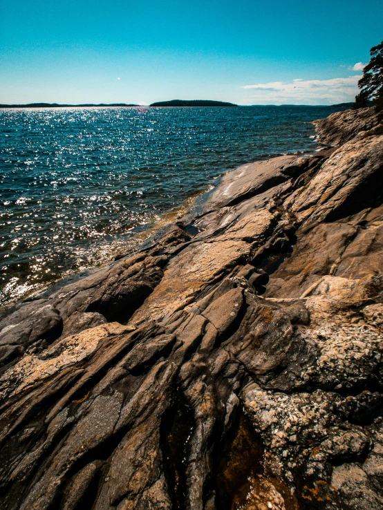 some very pretty rocks on the side of a hill