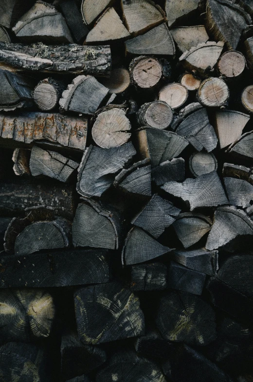 stacks of wood sitting next to each other in the sunlight