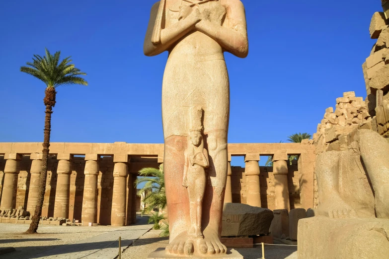 a large statue in the middle of an open area