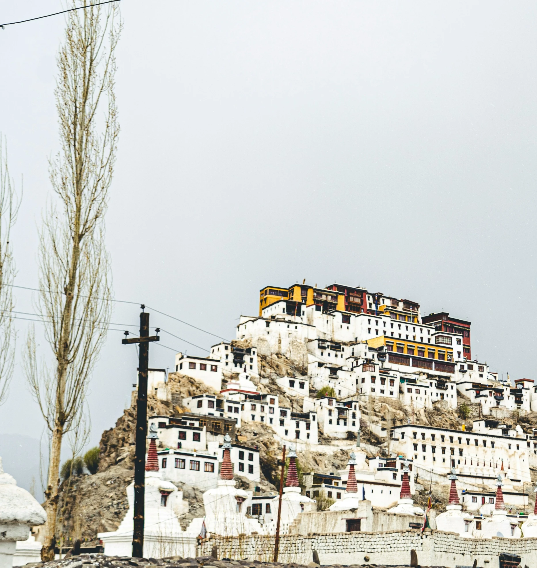 a large mountain side city in china