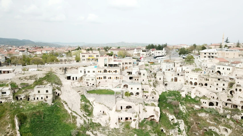 a view from the top of an old abandoned town