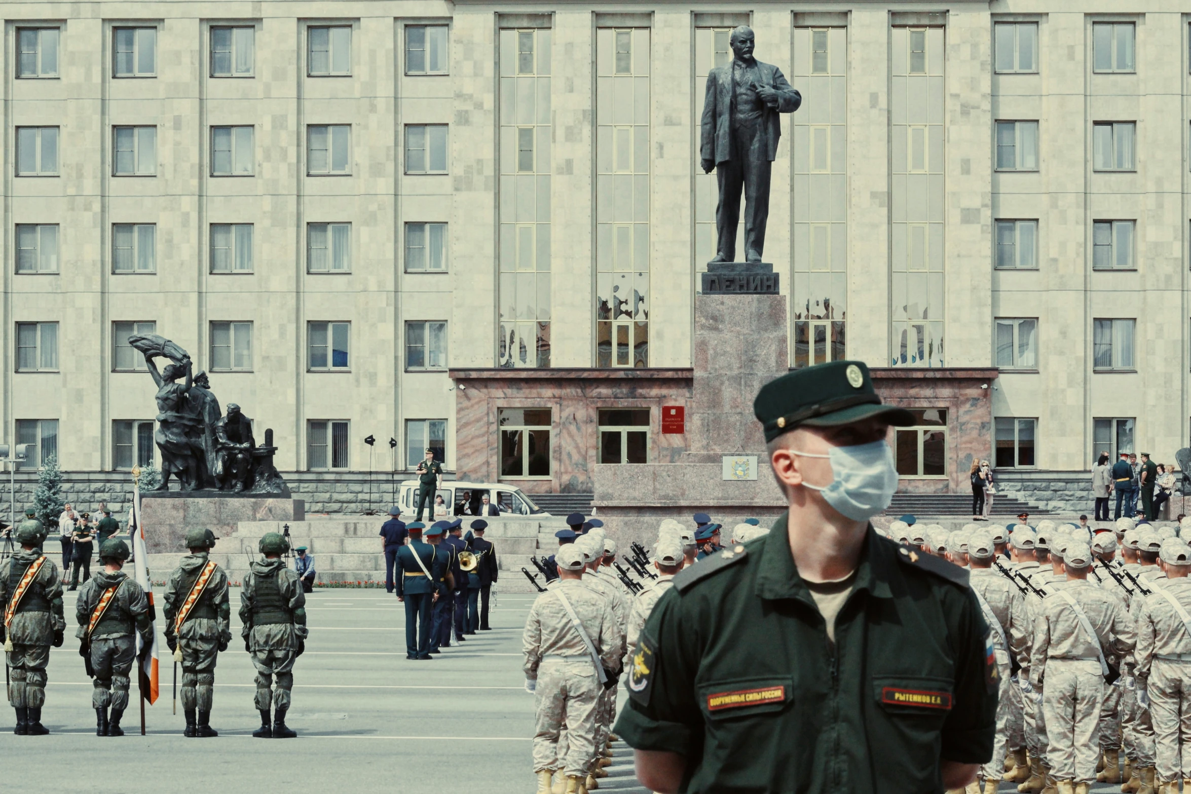 a man standing in front of a group of people