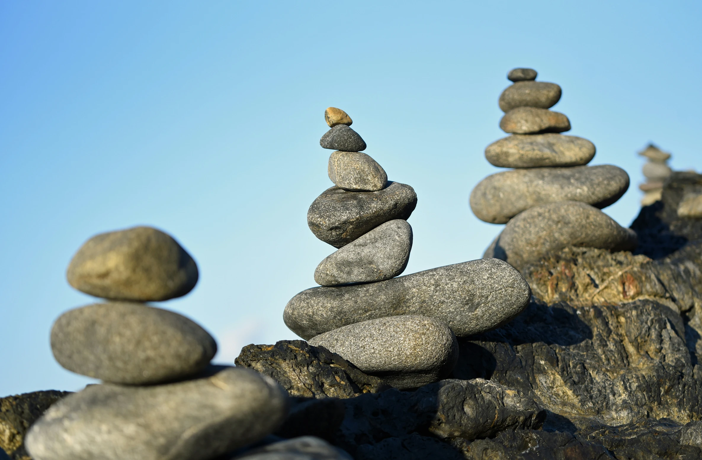 three stacked rocks on top of each other