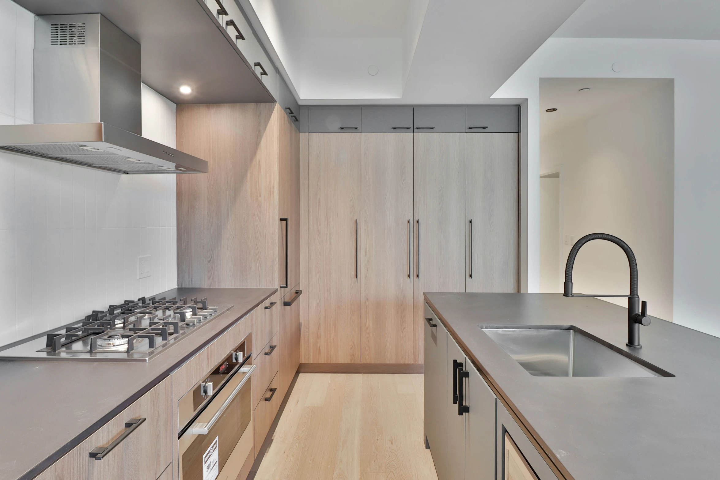 an extremely modern kitchen with plenty of cabinets