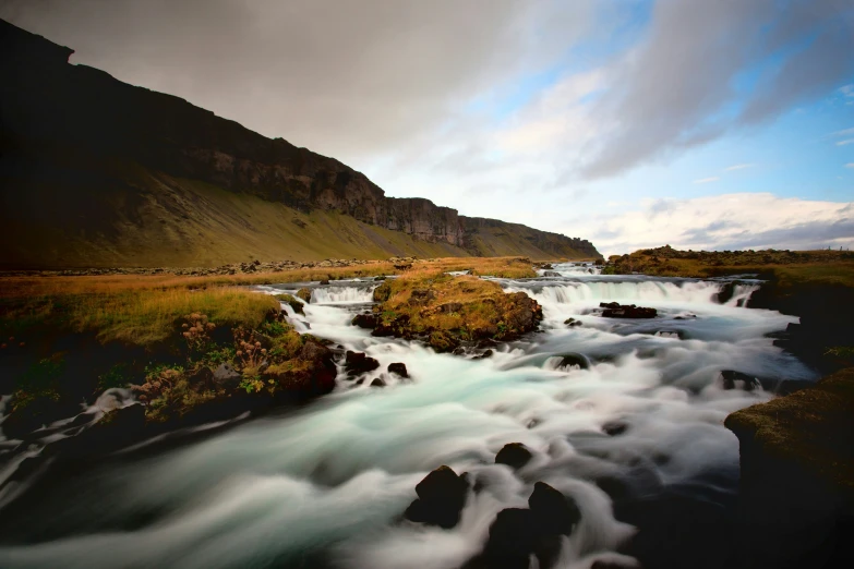 there is a river running through a valley