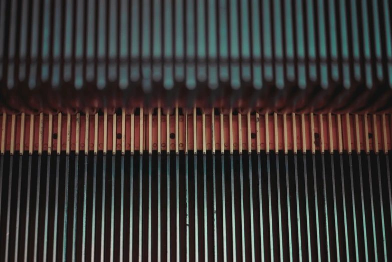 a close - up of the lines that are going into the piano