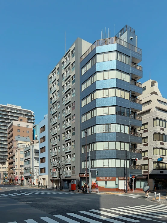 a very tall building with lots of windows