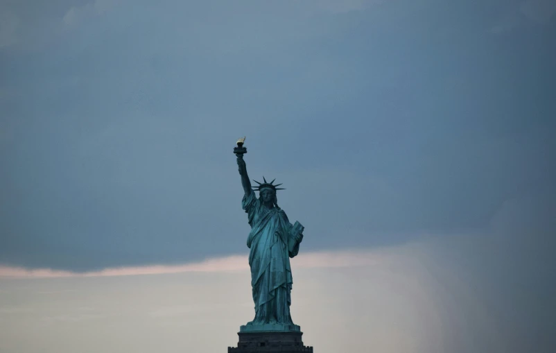 a large statue that is in the sky