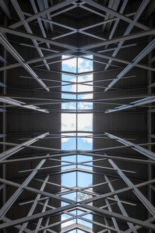 the reflection of sky in a building's windows