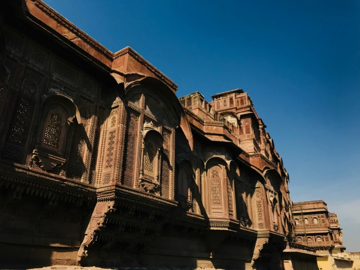 a large building that has carvings on the sides