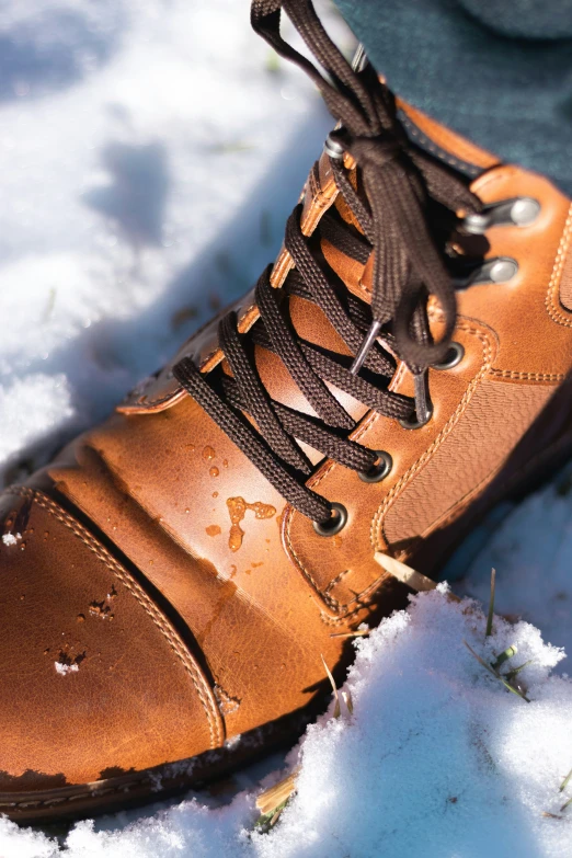 the boots are all brown and have a light brown lace