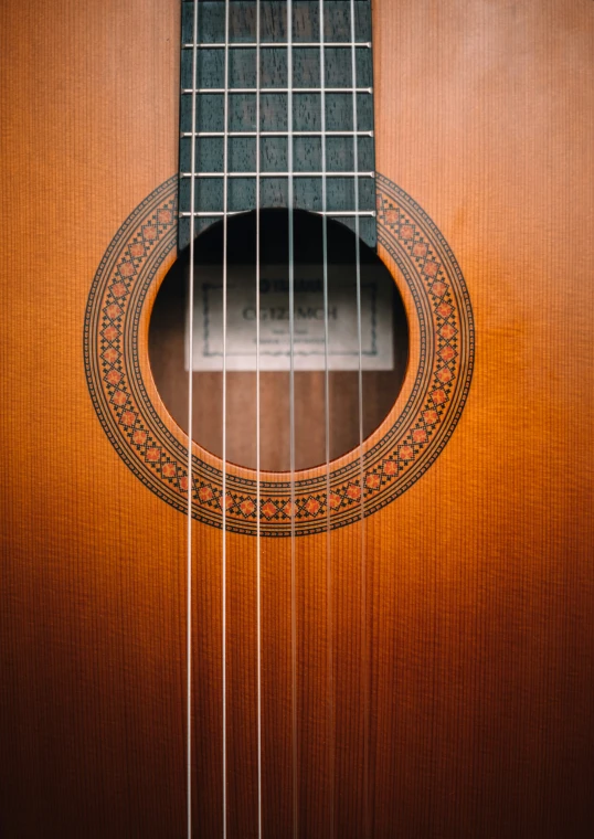 a guitar with strings that have been made