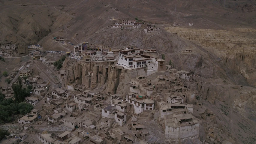 a mountain village in the middle of the desert