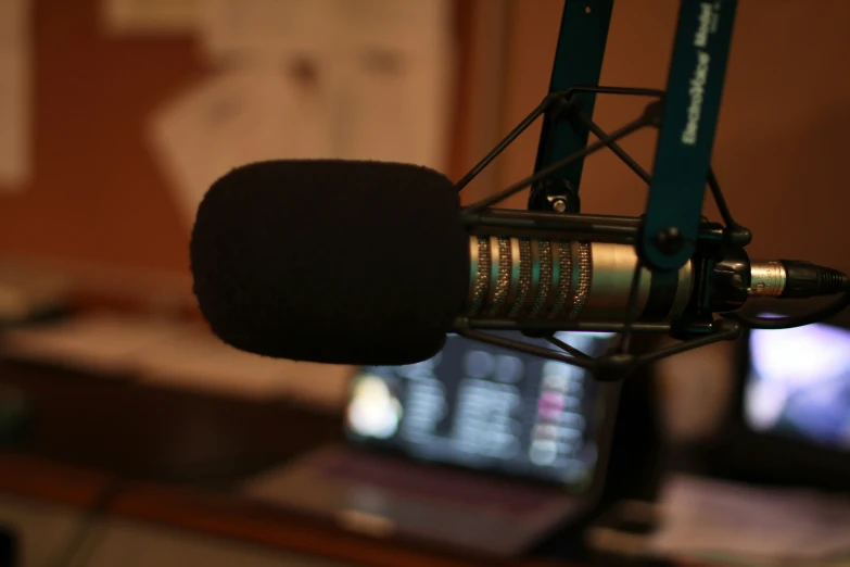 a radio microphone with the air on it