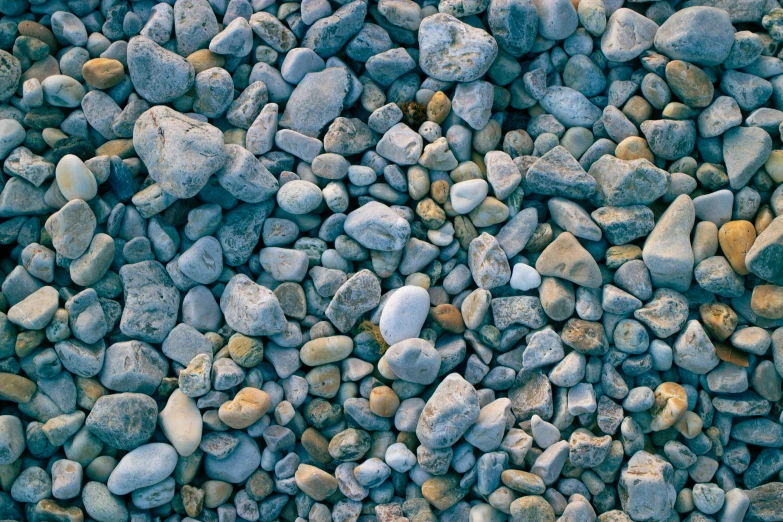 a lot of rocks and pebbles together