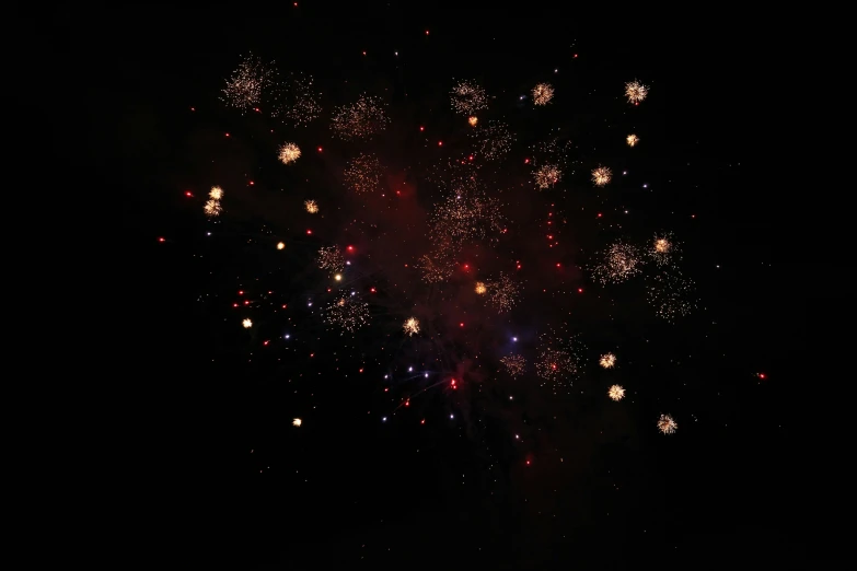 a huge fireworks display in the dark sky