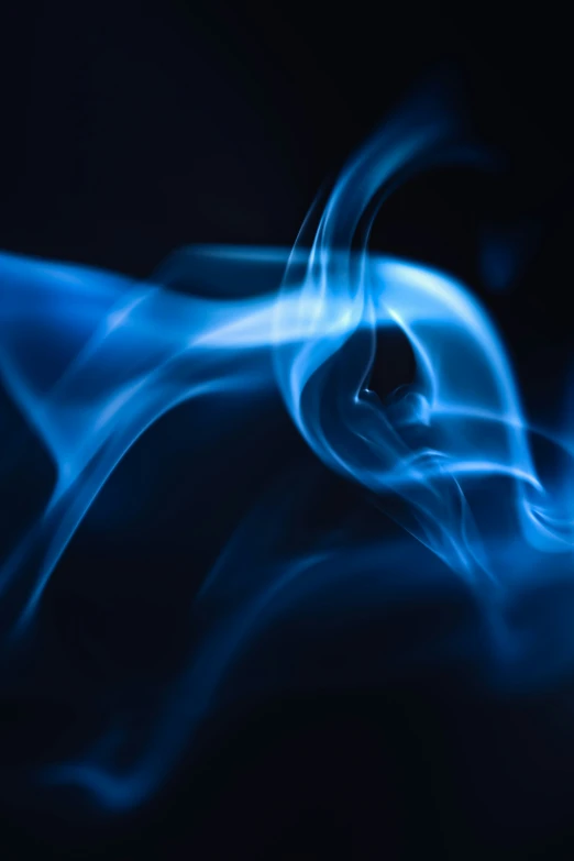 some blue smoke that has just been captured